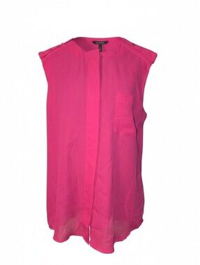 Joe Fresh Pink Sleeveless Button Down M